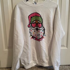 Festive Santa Graphic Sweatshirt